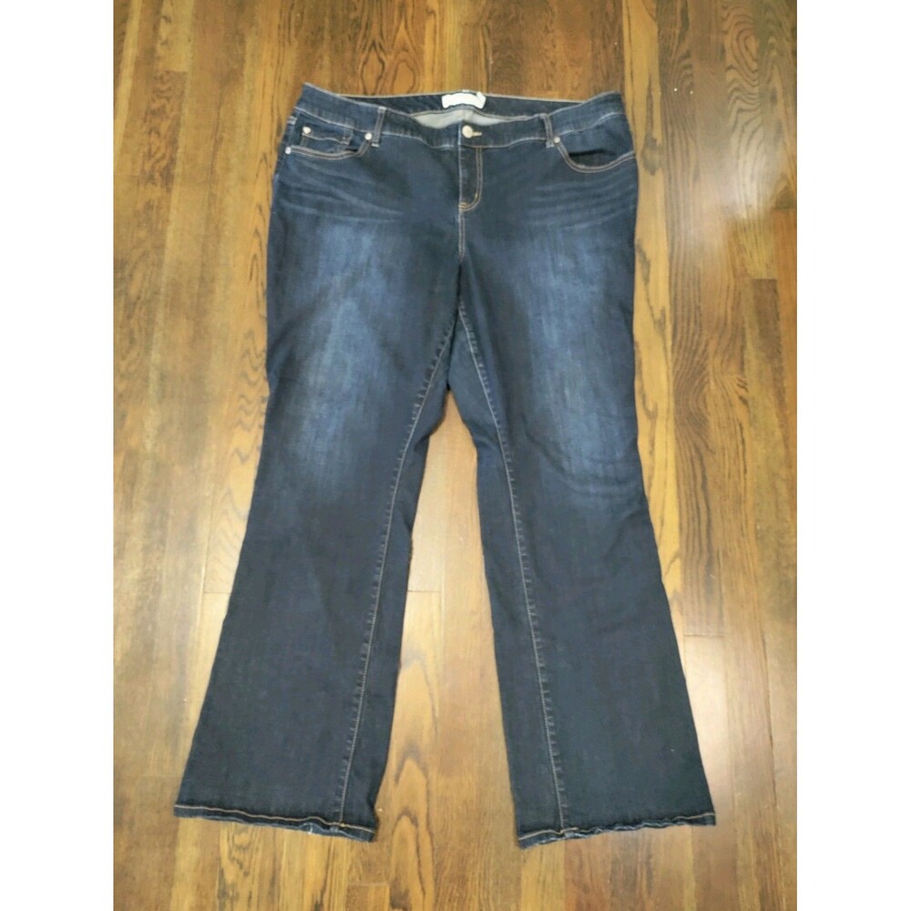 Torrid Boot Cut Jeans Women's Size 22x34 Tall Blue Dark Wash Stretch High Rise